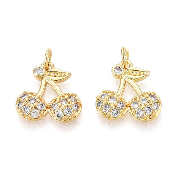 Brass Micro Pave Cubic Zirconia Pendants