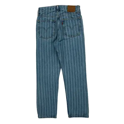 501 Levis Striped Jeans - 26W UK 6 Blue Cotton | size: UK 6