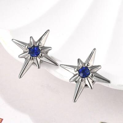 Rhinestone Star Clip-on Earrings