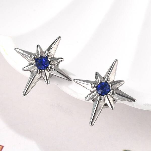 Rhinestone Star Clip-on Earrings