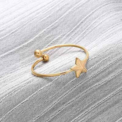 304 Stainless Steel Open Cuff Ring for Women