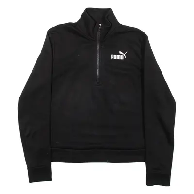 PUMA Womens Sweatshirt Blue 1/4 Zip XXS