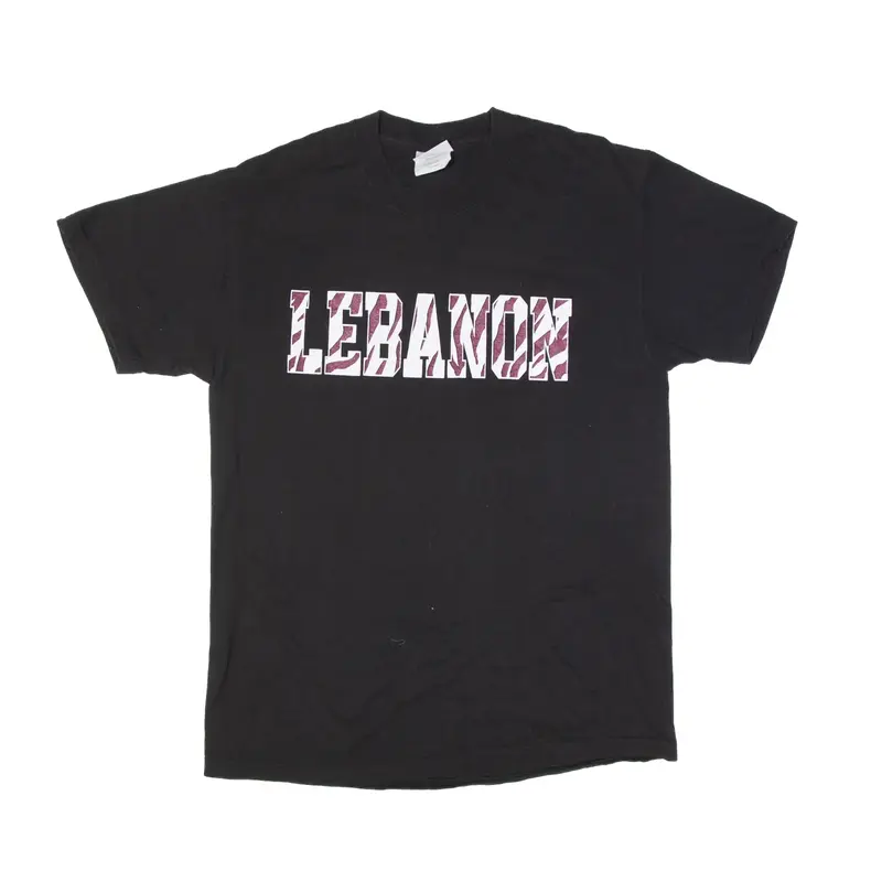 PORT AND COMPANY Lebanon T-Shirt Black Short Sleeve Mens M