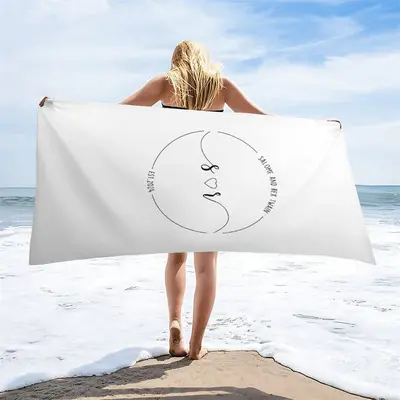 Solid Color Custom Name Couple Beach Towel for Summer - Aperturee