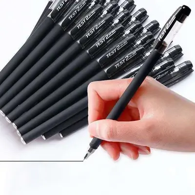 0.5mm Gel Pen, 12pcs Minimalist Black Gel Pens for Writing, Stationery Supplies, Business Signature Markers, Durable Writing ...