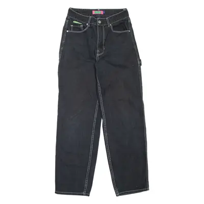EMPYRE Carpenter Womens Jeans Black Relaxed Tapered W26 L31