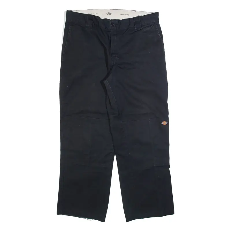 DICKIES Mens Trousers Black Relaxed Straight W36 L30