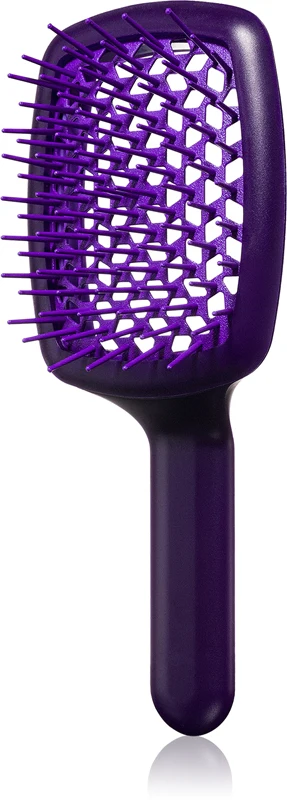 Janeke Curvy M Vented Brush flat brush for heat protection of hair 21 x 8.5 x 4 cm purple