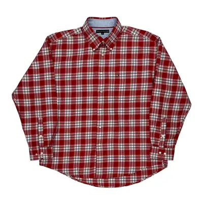 Tommy Hilfiger Checked Shirt - XL Red Cotton