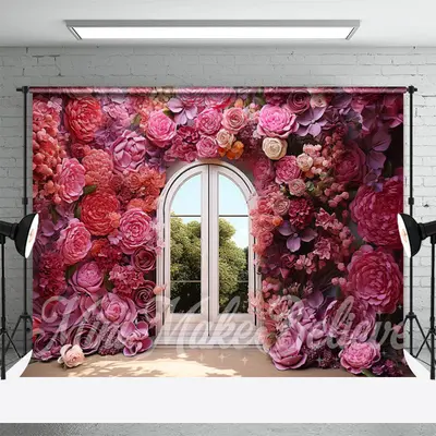 Fine Art Vintage Floral Window Photography Backdrop - Aperturee