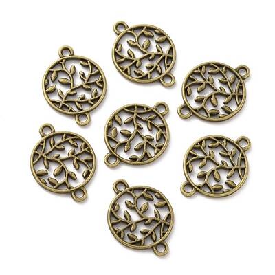 Tibetan Style Zinc Alloy Connector Charms