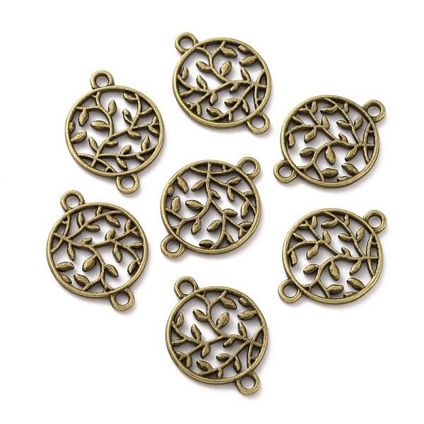Tibetan Style Zinc Alloy Connector Charms