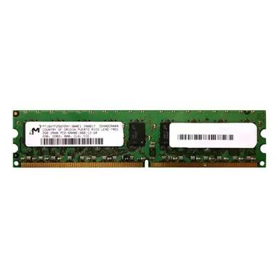 Micron MT18HTF25672AY-800E1 | 2GB DDR2-800MHz PC2-6400 ECC Unbuffered UDIMM CL6 2Rx8 1.8V 240-Pin Memory Module