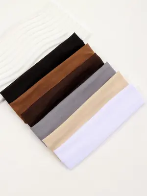 Women's Sporty Minimalist Wide Elastic Hair Bands As Galentineday Gift, Trendy Wide Elastic Hair Bands for Skincare & Workout...