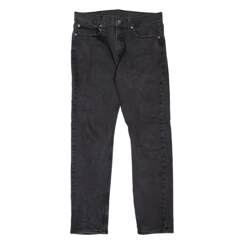 LEVI'S 502 Jeans Mens Black Regular Tapered W32 L29
