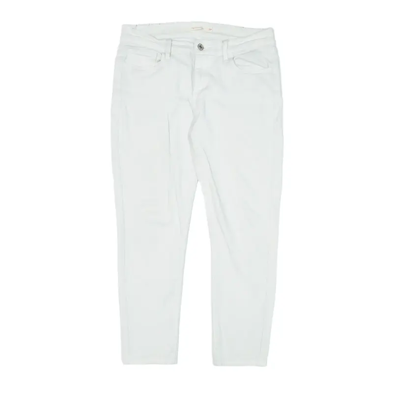 LEVI'S 710 Cropped Jeans White Denim Slim Skinny Womens W29 L24