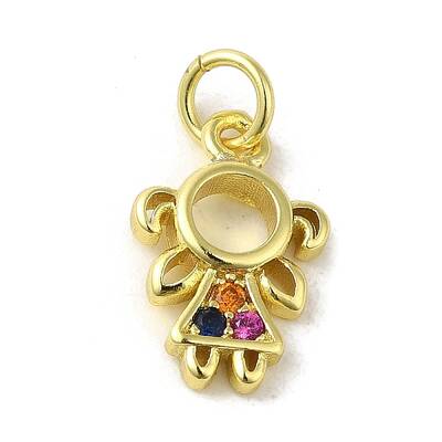 Brass Micro Pave Cubic Zirconia Charms