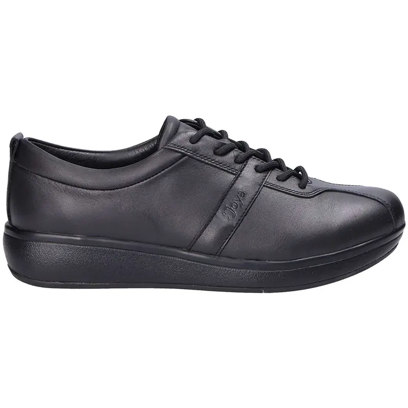 Joya Emma Leather Women's Lace Up Shoes - Black - Size:US 7 Women