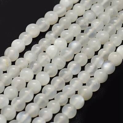 Natural White Moonstone Beads Strands