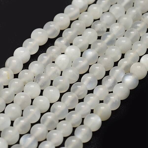 Natural White Moonstone Beads Strands