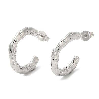 Non-Tarnish 304 Stainless Steel Ring Stud Earrings