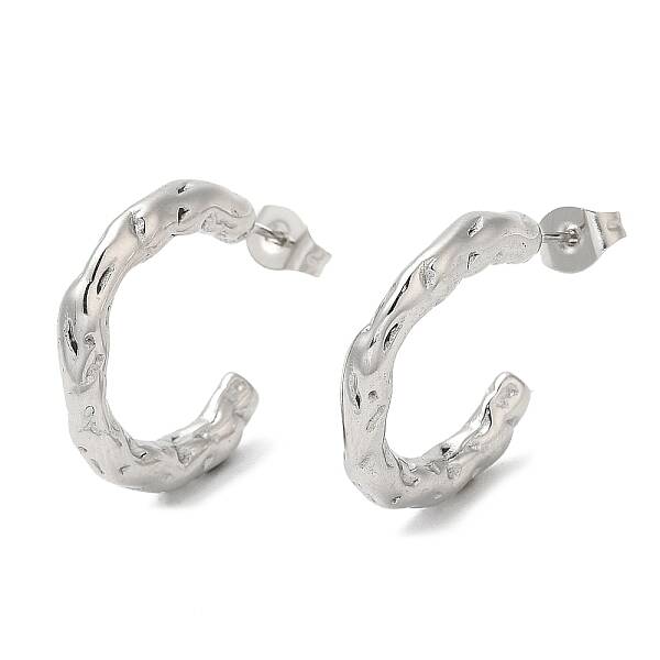 Non-Tarnish 304 Stainless Steel Ring Stud Earrings