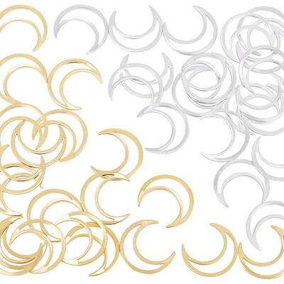40Pcs 2 Colors Brass Linking Rings