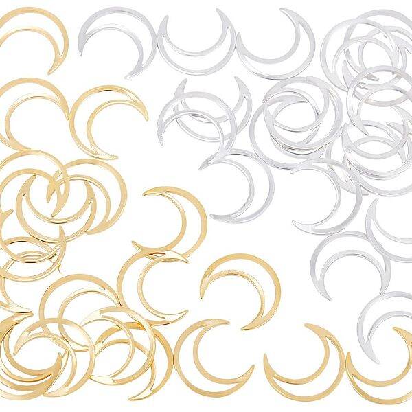 40Pcs 2 Colors Brass Linking Rings