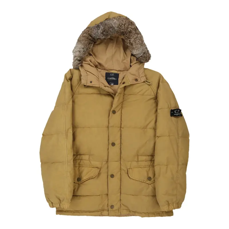 Massimo Osti C.P. Company Puffer - Large Yellow Cotton Blend | Size: large