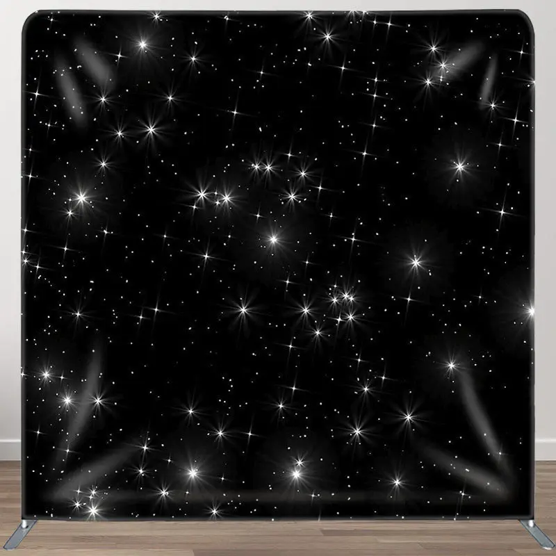 Aperturee Simple Glitter Star Fabric Backdrop Cover for Birthday - Aperturee