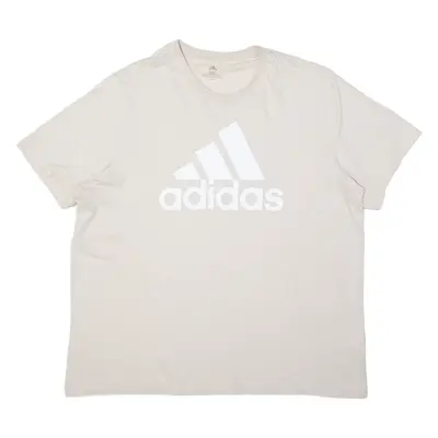 ADIDAS Mens T-Shirt Beige 2XL