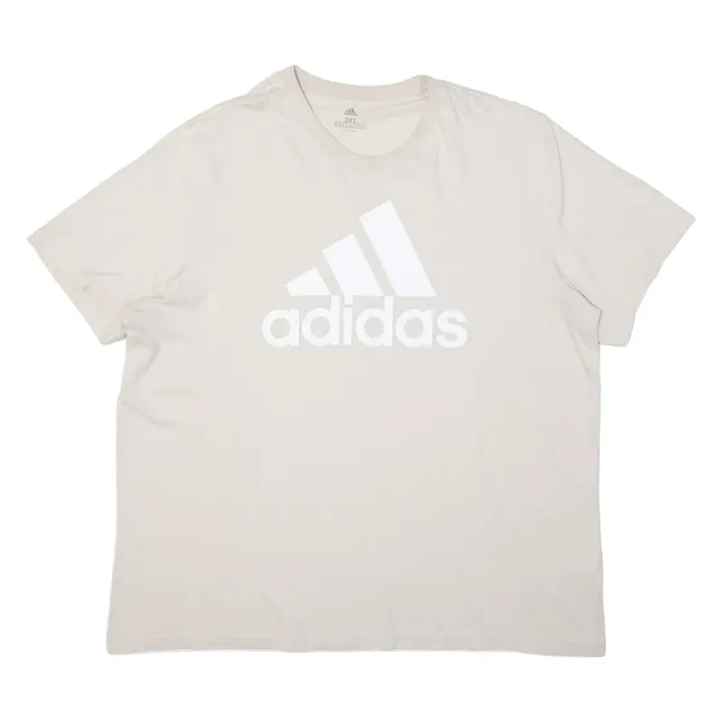 ADIDAS Mens T-Shirt Beige 2XL