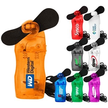 200 Promotional Cool & Portable Mini Fan - Battery Operated & Foam ...