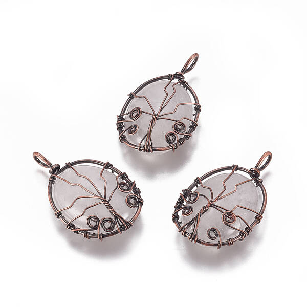 Natural Quartz Crystal Pendants