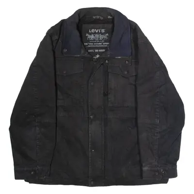 LEVI'S Mens Coat Black Twill XL