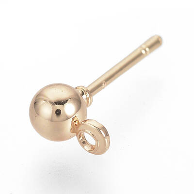 Iron Ball Stud Earring Findings