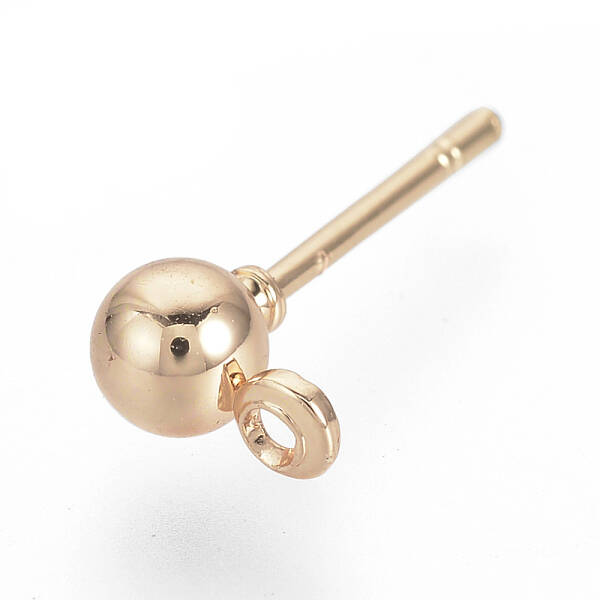Iron Ball Stud Earring Findings