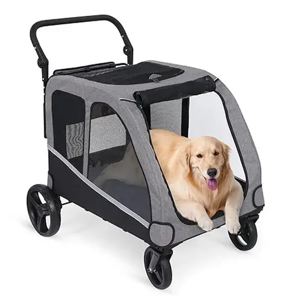 Pet furniture, Dog Wagon, Dog Carriage, Dog Stroller For 2 Dogs, Large Pet Stroller Upgraded Version Dog Stroller For Large D...