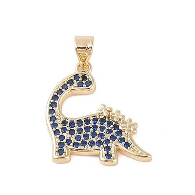 Brass Micro Pave Cubic Zirconia Pendants