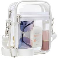 Clear Bag Stadium Approved - Durable Waterproof Crossbody Messenger Purse for Women, Transparent Bag with Zipper for Concerts...