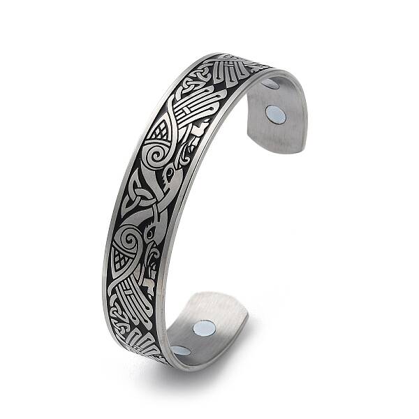 304 Stainless Steel Magnetic Cuff Bangles