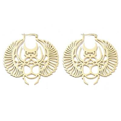 304 Stainless Steel Bat Hoop Earrings for Women