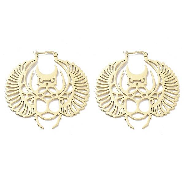304 Stainless Steel Bat Hoop Earrings for Women