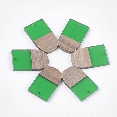 Resin & Walnut Wood Pendants