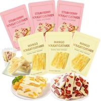 Strawberry & Mango Milk Candy –3bags*100g(3.50oz) Soft, Chewy, Creamy Fruit Candy-Flavored Treats,Fruity Milk Healthy Nouga...