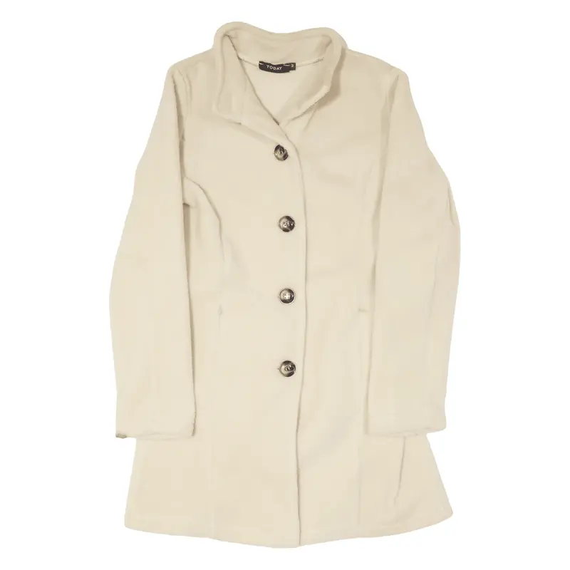 TODAY Fleece Coat Cream Womens M