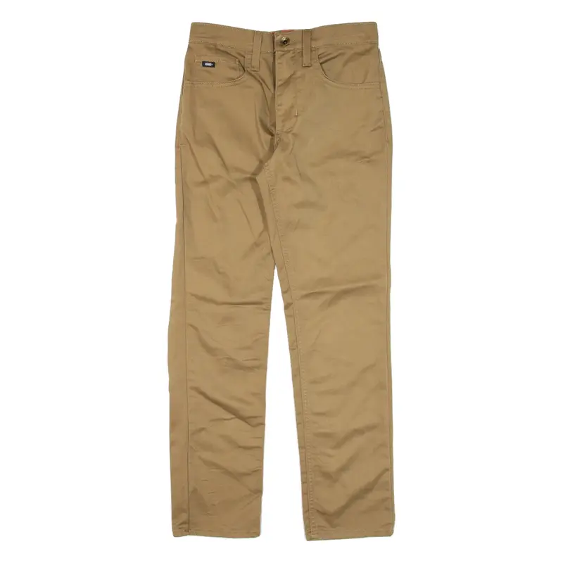 VANS Boys Trousers Brown Slim Straight W26 L26