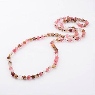 Natural Tigerskin Glass Necklaces