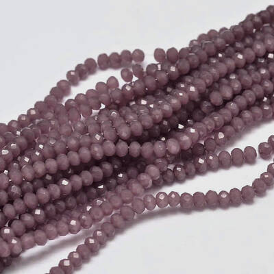 Faceted Rondelle Glass Beads Strands