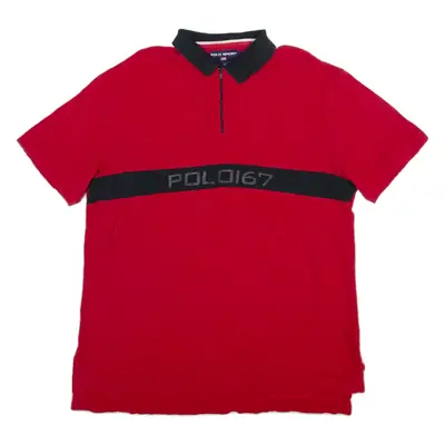 POLO SPORT RALPH LAUREN Mens Polo Shirt Red L